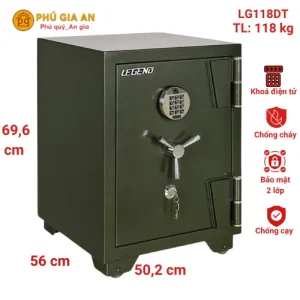 Két sắt Hòa Phát vân tay điện tử Legend LG118-DT
