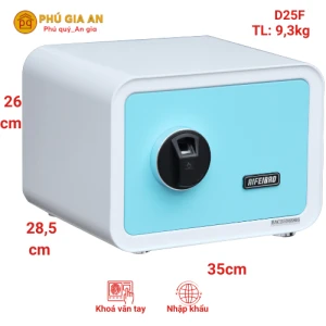 Két sắt mini vân tay màu xanh AifeiBao D25-WB