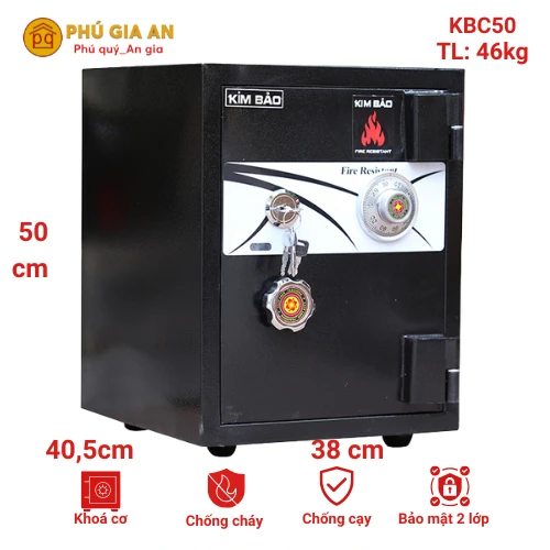 Két sắt mini khóa cơ Kim Bảo KBC50 chống cháy