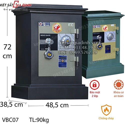 Két sắt Việt Tiệp VBC07 khóa cơ - Model 2024