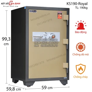 Két sắt Hòa Phát The One xuất khẩu có định vị KS190-Royal