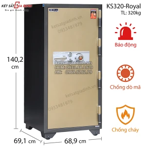 Két sắt Hòa Phát The One xuất khẩu KS320-Royal cơ chống dò mã