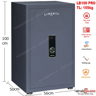 Két sắt Liberty LB100-PRO vân tay mã số tích hợp App điện thoại thông minh