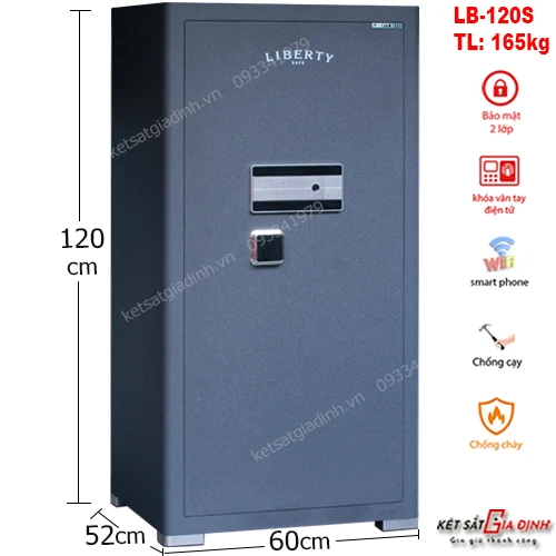 Két sắt Liberty LB120S vân tay mã số tích hợp App điện thoại thông minh