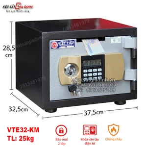 Két sắt mini Việt Tiệp VTE32-KM điện tử có lỗ nhét tiền