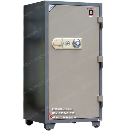 Két sắt Goodwill GC150 khóa cơ định vị chống xoay 1 Két sắt chống cháy Goodwill GC150 chính hãng