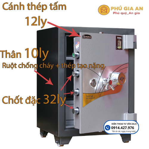 Két sắt thân vỏ thép dày 10ly Samurai MC36-B10 3 Két sắt thân vỏ thép dày 10ly Samurai MC36-B10 3