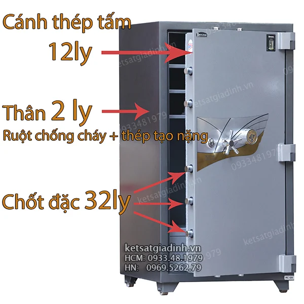 Két sắt Samurai MCD512 khóa cơ bảo vệ 2 lớp chính hãng Phú Gia An 5 chi-tiet-ket-sat-samurai-mc-512-he