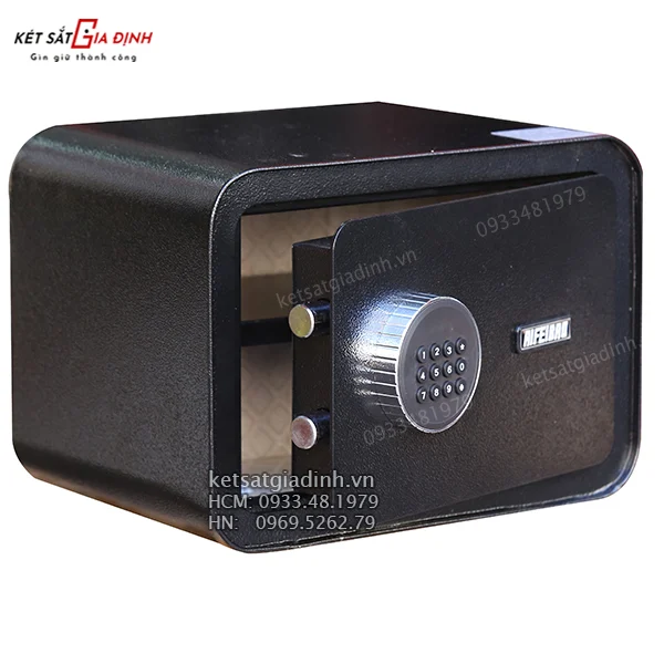 Két sắt mini điện tử Aifeibao D25E nhập khẩu Thiết kế nhỏ gọn, bảo mật điện tử thông minh từ Phú Gia An 2 Kích thước két sắt gia đình Aifeibao D25E