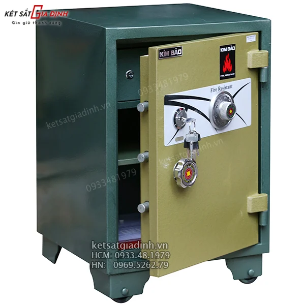 Két sắt mã cơ Kim Bảo KBC62 chống cháy 2 Cấu tạo hèm cửa tam cấp chống cạy phá của két sắt KBC62