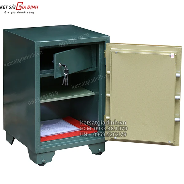 Két sắt mã cơ Kim Bảo KBC62 chống cháy 3 Ngăn trong rộng rãi của két sắt Kim Bảo