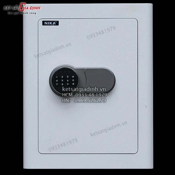 Két sắt thép tấm điện tử Nika KDE465 3 bảng khóa điện tử thông minh trên két sắt nika