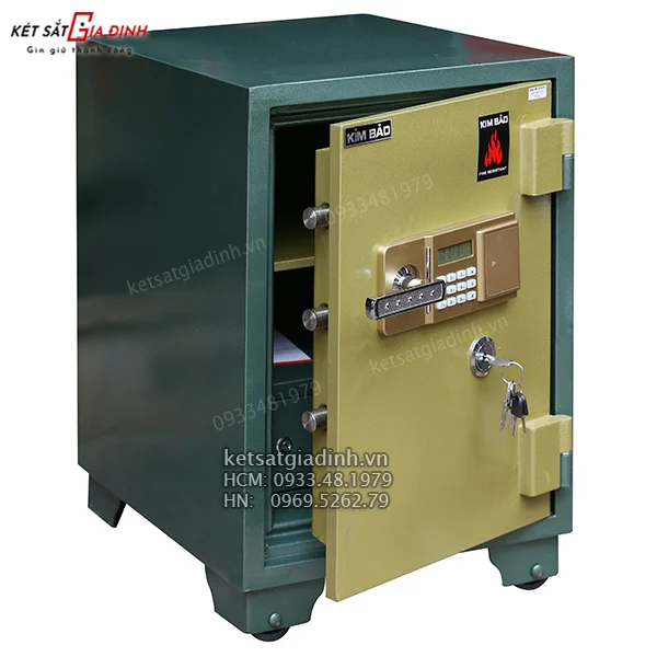 Két sắt khóa điện tử Kim Bảo KBE69 chống cháy 2 cấu tạo hệ thống chốt khóa an toàn của két sắt KBE69