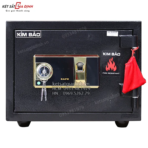 Két sắt mini vân tay Kim Bảo KBF35 chống cháy 3 két sắt vân tay hàn quốc