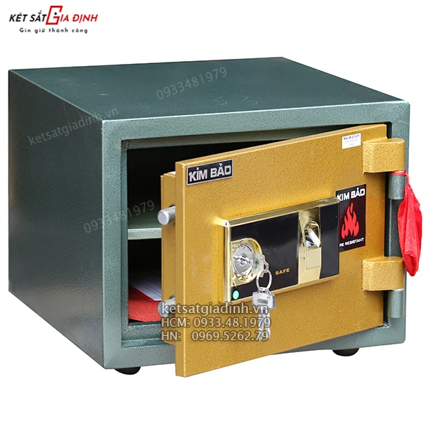 Két sắt mini vân tay Kim Bảo KBF35 chống cháy 7 két sắt gia đình chống cháy