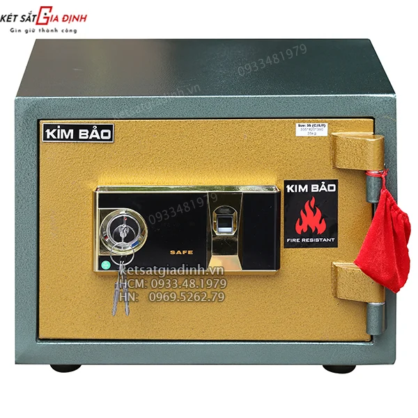 Két sắt mini vân tay Kim Bảo KBF35 chống cháy 8 mua két sắt ở hà nội