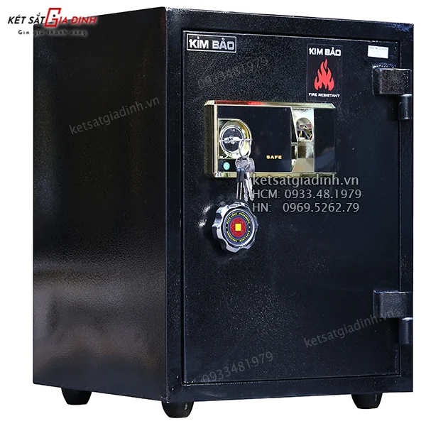 Két sắt mini khóa vân tay Kim Bảo KBF56 chống cháy 2 cấu tạo thép đúc đặc két sắt gia đình loại nào tốt