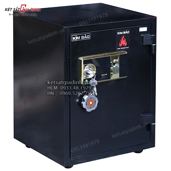Két sắt mini khóa vân tay Kim Bảo KBF56 chống cháy 1 két sắt mini chống cháy Kim Bảo KBF56