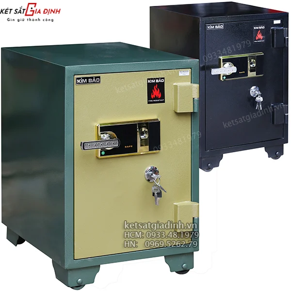 Két sắt vân tay Kim Bảo KBF69 chống cháy 1 két sắt Kim Bảo khóa vân tay KBF69 màu sắc sang trọng