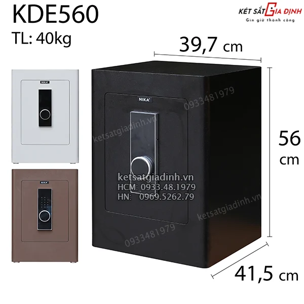 Két sắt điện tử Nika KDE560 thép tấm chống cạy 1 két sắt Nika KDE560 thép dày chống cạy chính hãng