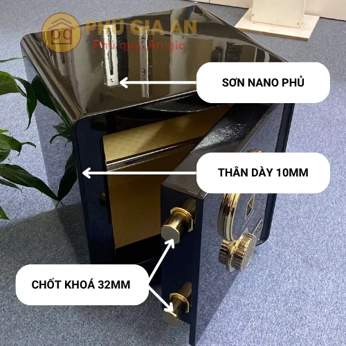 Két Sắt Thông Minh AIFEIBAO HK-A1/D-40-TS vân tay điện tử, app điện thoại màu đen 2