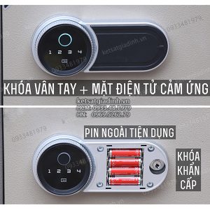 Két sắt mini Goodwill GF32 vân tay 5 bảng mạch khóa vân tay điện tử két sắt Goodwill