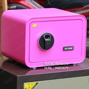 Két sắt mini vân tay màu hồng AifeiBao D25-P