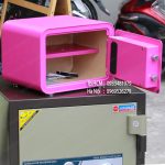 Két sắt mini vân tay màu hồng AifeiBao D25-P