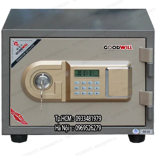 Két sắt mini Goodwill GD32 điện tử báo động 2 Két sắt Goodwill GD32 mặt trước