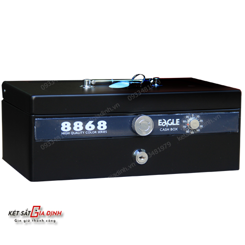 Hộp đựng tiền mật mã 8868 màu đen