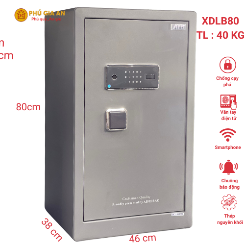 Két sắt AIFEIBAO XDLB 80 vân tay điện tử kết nối App thông minh