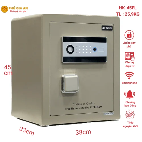 Két sắt AIFEIBAO HK-45FL vân tay điện tử, app điện thoại 1