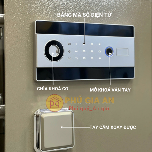 Bảng điều khiển vân tay và mã số điện tử hiện đại