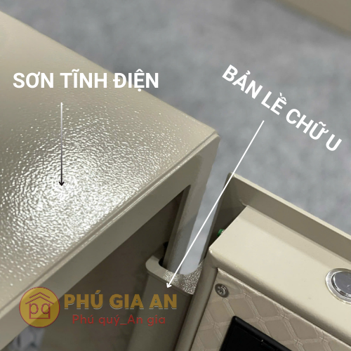 Nội thất bọc da PU cao cấp bên trong két sắt