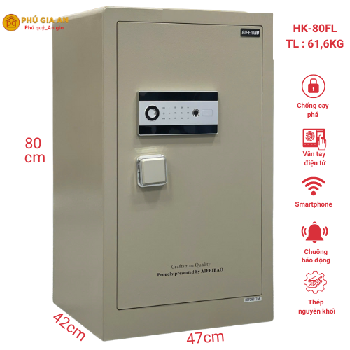 Két sắt AIFEIBAO HK-80FL màu kem sang trọng