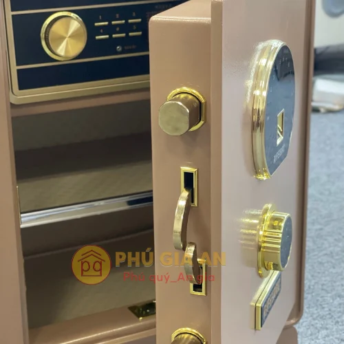Két sắt mini HK-A1/D-60TS vân tay điện tử chốt khóa an toàn Cấu tạo chốt khóa và bản lề âm của két sắt mini HK-A1/D-60TS