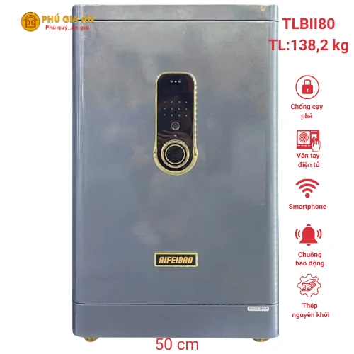 Két Sắt Thông Minh AIFEIBAO TLBII80 FaceID, Vân Tay, Mật Mã và App Điện Thoại 1