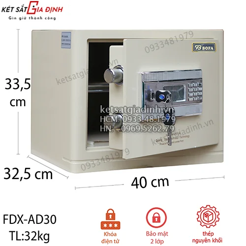 Két sắt Bofa FDX-AD30 điện tử 1 Két sắt Bofa FDX-AD30 điện tử 1