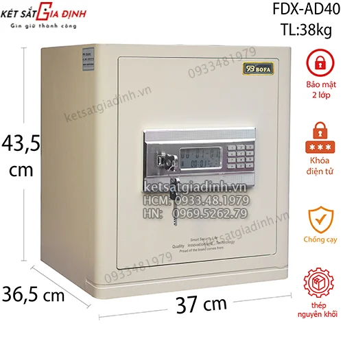 Két sắt Bofa FDX-AD40 điện tử 1 Két sắt Bofa FDX-AD40 điện tử 1