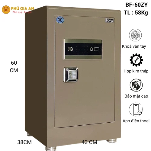 Két sắt bảo mật Bofa BF-60ZY công nghệ Đức quản lý qua App điện thoại