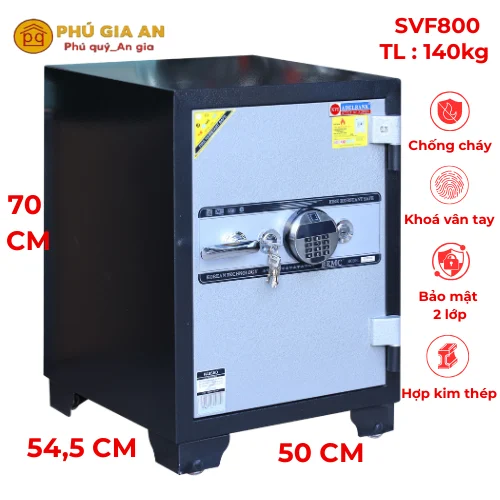 Két sắt Adelbank cánh đúc khóa vân tay SVF800 1