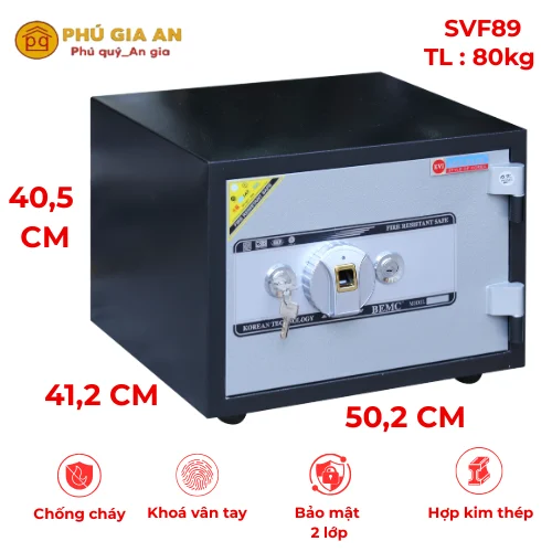 Két sắt Adelbank cánh đúc khóa vân tay SVF89 1