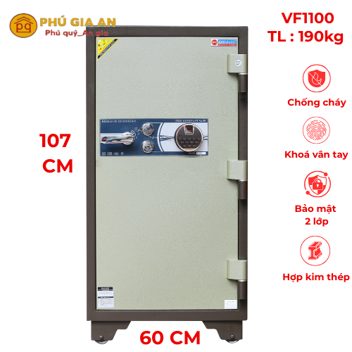 Két Sắt Chống Cháy Adelbank VF1100 vân tay điện tử chính hãng