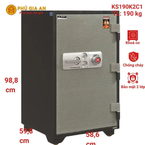 Két sắt Hòa Phát KS190-K2C1 1 Két sắt Hòa Phát KS190-K2C1 1
