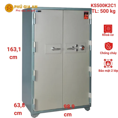 Két sắt hai cửa Hòa Phát KS500K2C1 1 Két sắt hai cửa Hòa Phát KS500K2C1 1