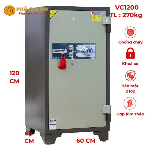 Két sắt cỡ lớn khóa cơ đổi mã Adelbank VC1200 1 Két sắt cỡ lớn khóa cơ đổi mã Adelbank VC1200 1