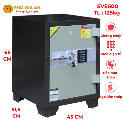 Két sắt cánh đúc khóa điện tử Adelbank SVE600 1