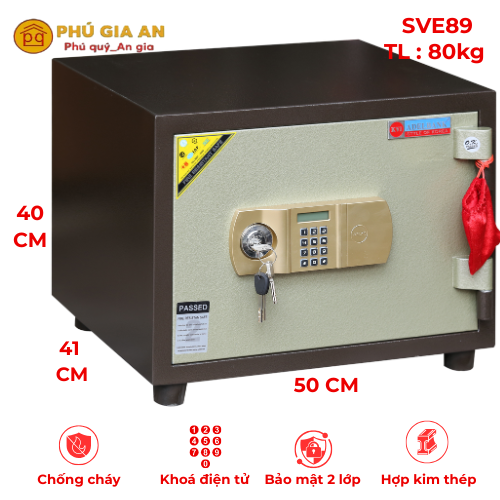 Két sắt cánh đúc Adelbank khóa điện tử SVE89 1