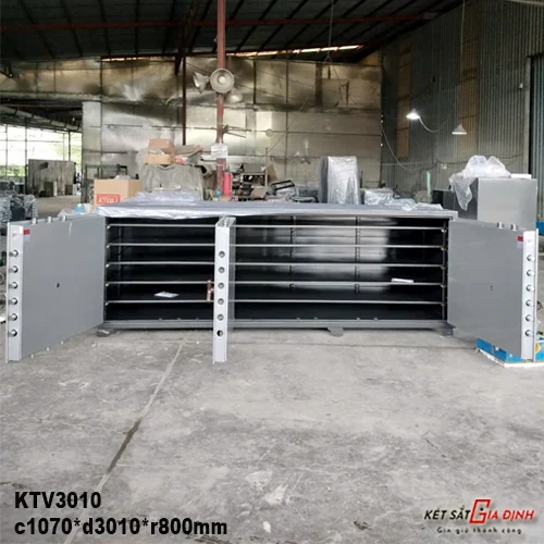 Két sắt đặt hàng tiệm vàng KTV3010 chống cạy phá khoan cắt 3 Két sắt đặt hàng tiệm vàng KTV3010 chống cạy phá khoan cắt 3