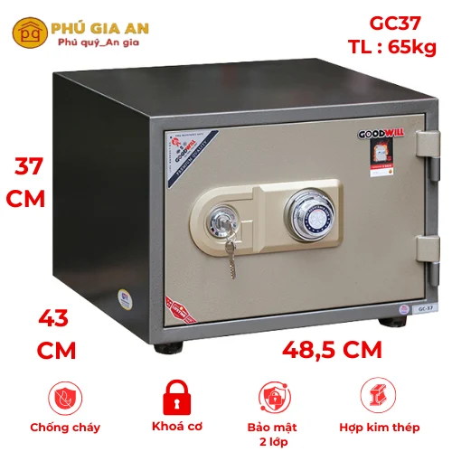 Két sắt Goodwill GC37 khóa cơ đổi mã báo động 1